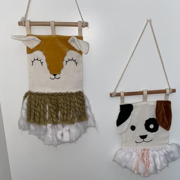 DEER Wall Hanging Art Animal Natural Room Decor BOHO Nursery Kids Room Boho - Picture 6 of 9